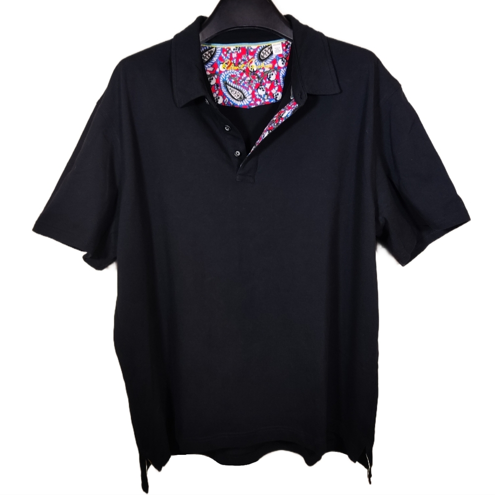 Robert Graham black collared polo